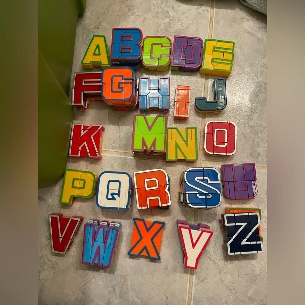 Alpha Bots Alphabet Learning Robots Incomplete Set  - Extra Letters